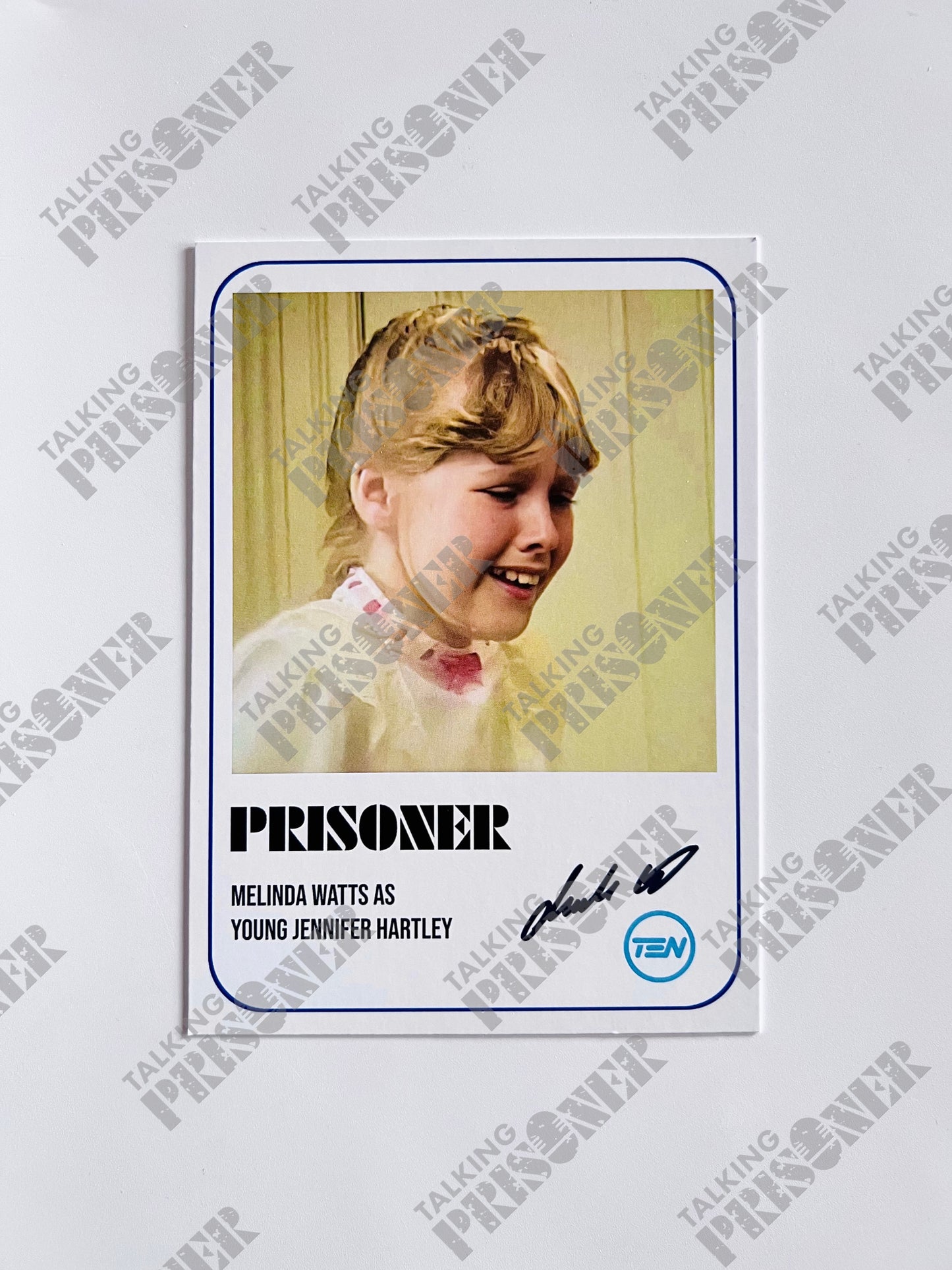 Prisoner Fan Card - Melinda Watts as young 'Jennifer Hartley' (Signed)