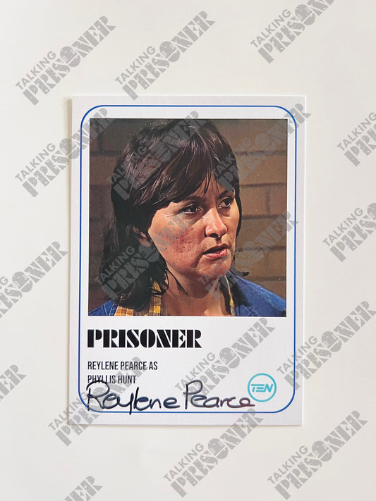 Prisoner Fan Card - Reylene Pearce as 'Phyllis Hunt' (Signed)