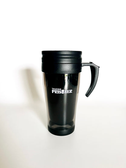 Front view of travel mug