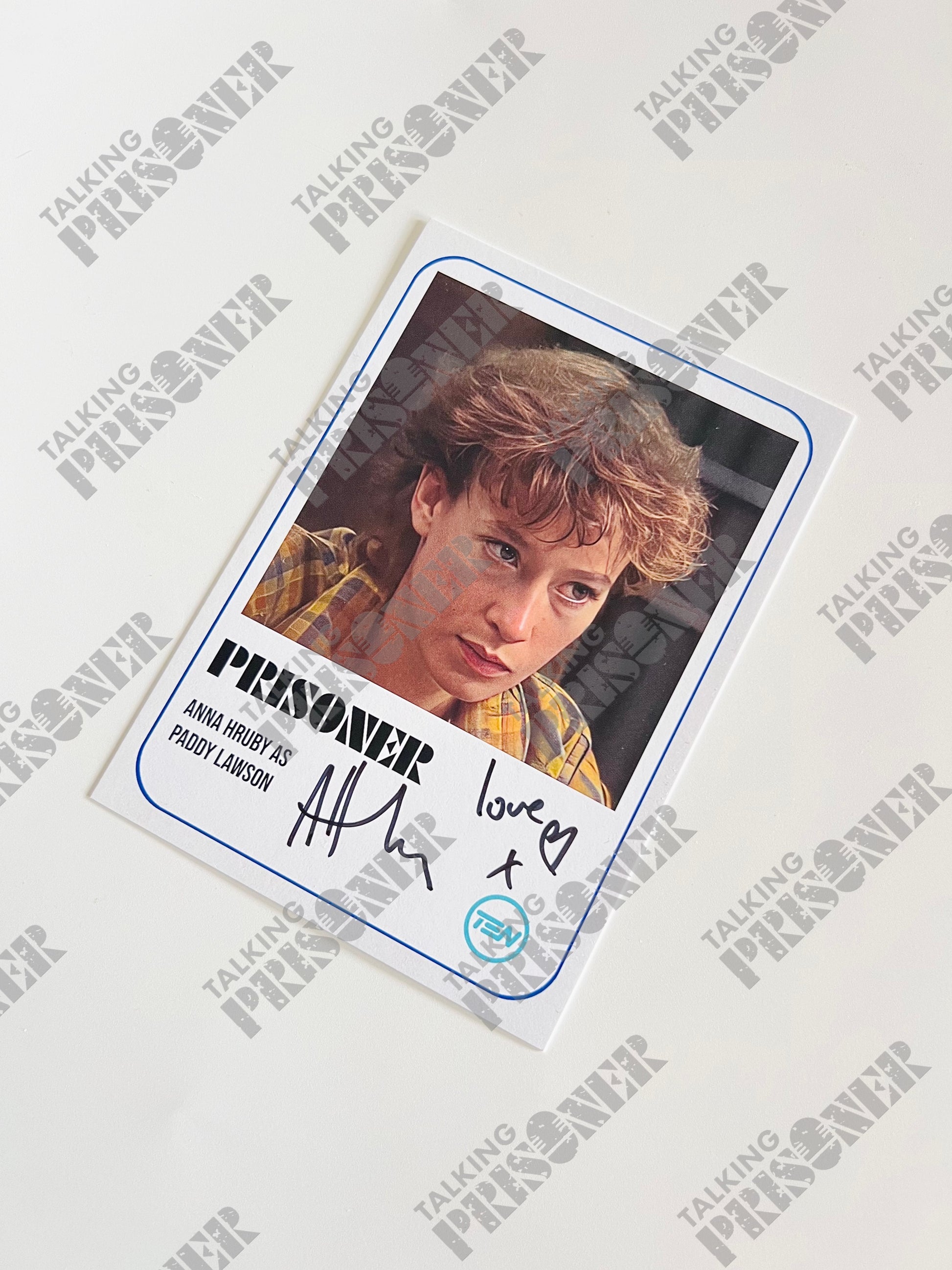 Prisoner Fan Card - Anna Hruby as 'Paddy Lawson' (Signed & Inscribed ...
