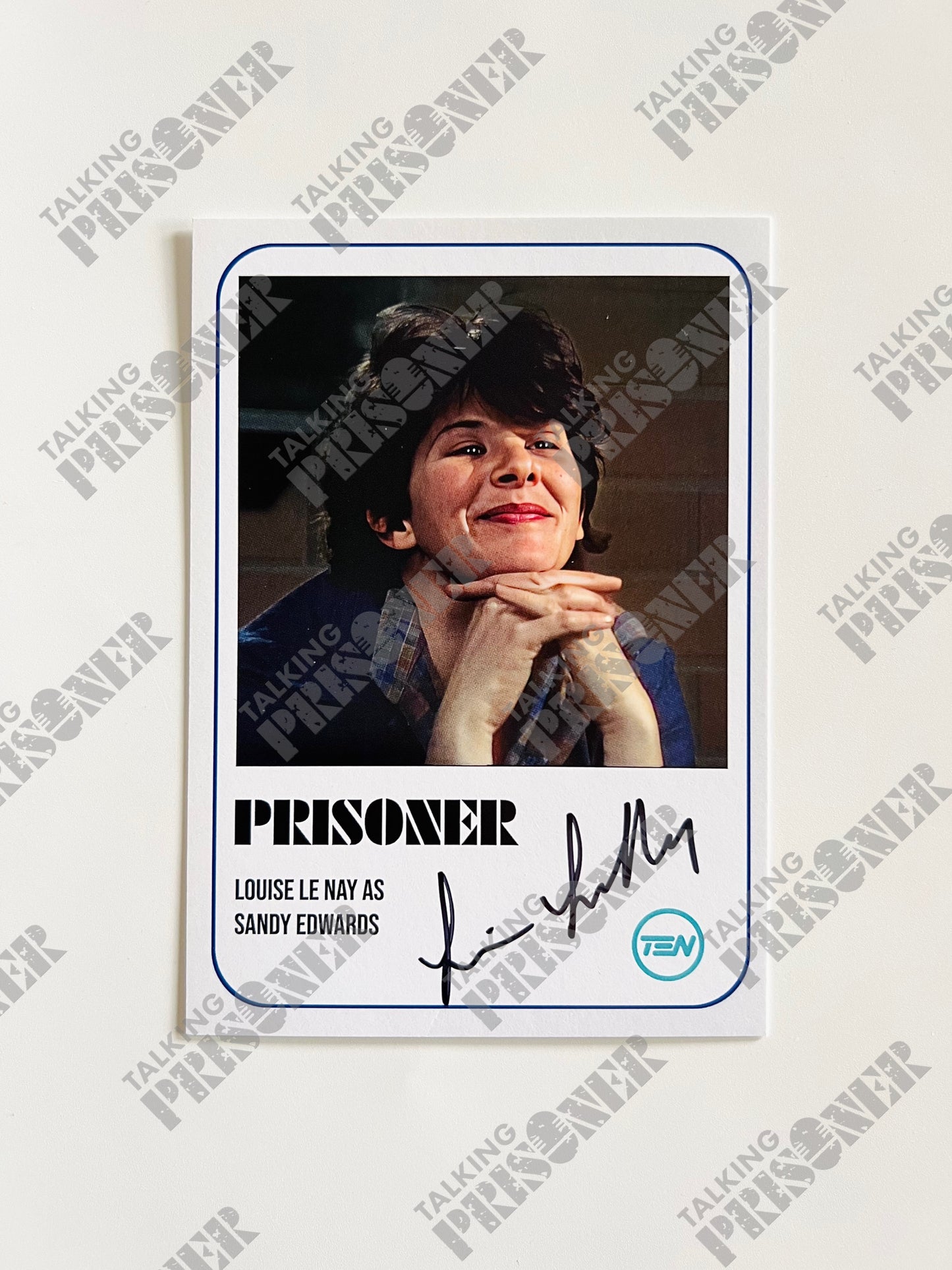 Prisoner Fan Card - Louise Le Nay as 'Sandy Edwards' (Signed)