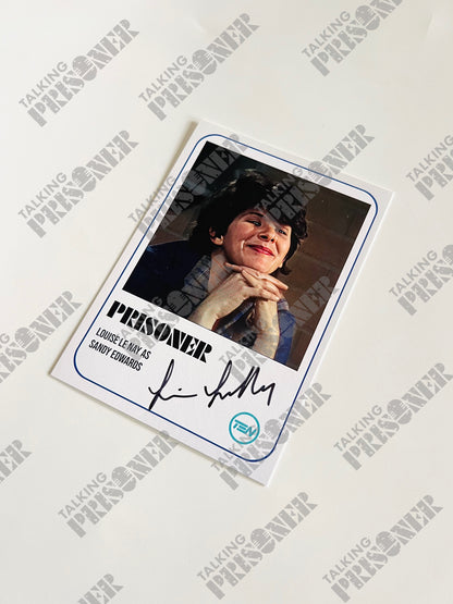Prisoner Fan Card - Louise Le Nay as 'Sandy Edwards' (Signed)