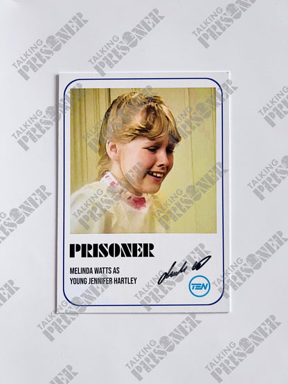 Prisoner Fan Card - Melinda Watts as young 'Jennifer Hartley' (Signed)