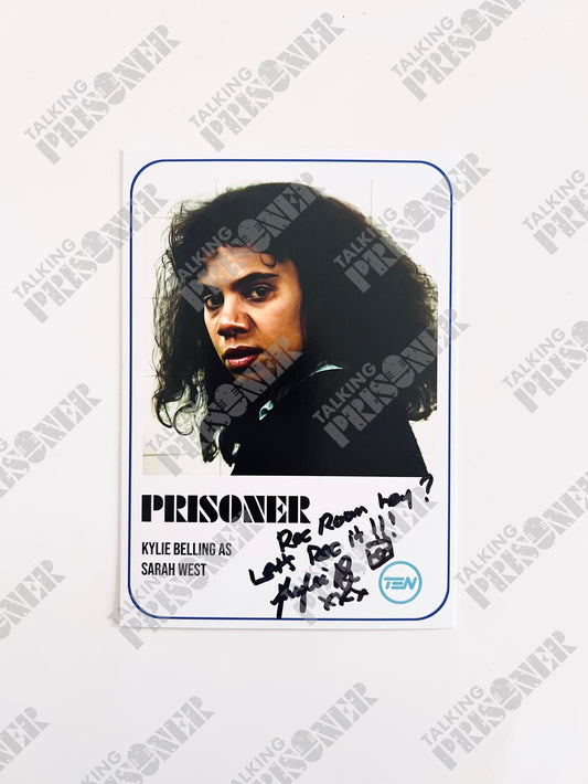 Prisoner Fan Card - Kylie Belling as 'Sarah West' (Signed)