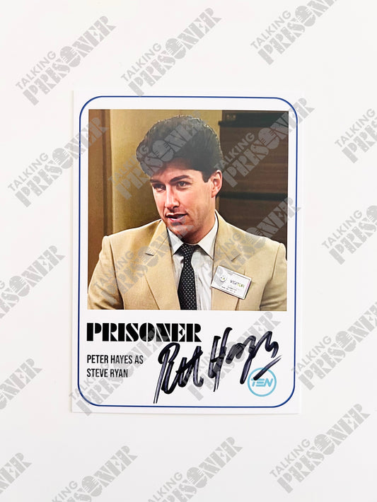 Prisoner Fan Card - Peter Hayes as 'Steve Ryan' (Signed)