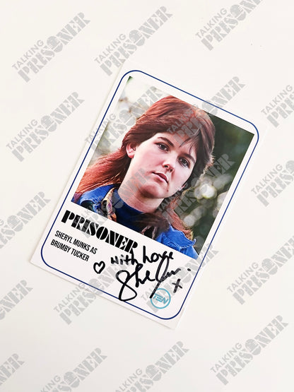 Prisoner Fan Card - Sheryl Munks as 'Brumby Tucker' (Signed)